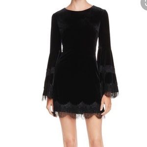 Bloomingdales Aqua Black Mini Dress